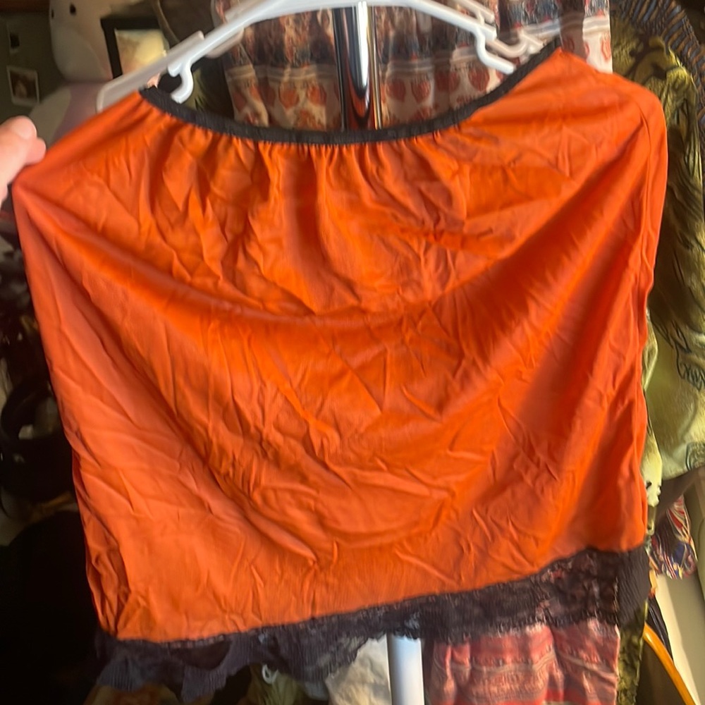 Unmarked Vintage Orange Skirt